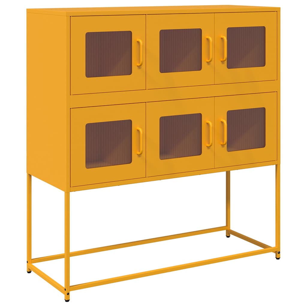 Sideboard Mustard Yellow 100.5x39x107 cm Cold-rolled Steel