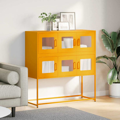 Sideboard Mustard Yellow 100.5x39x107 cm Cold-rolled Steel