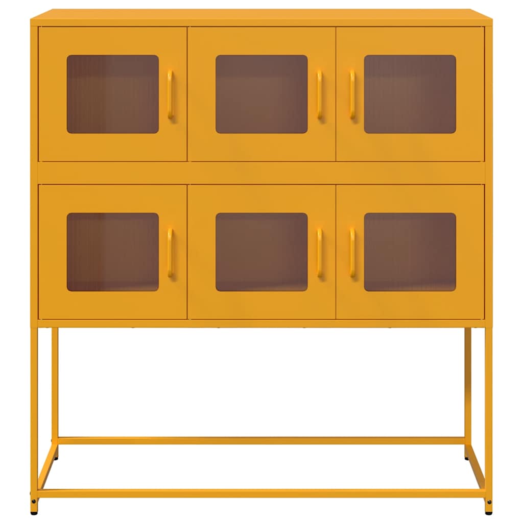 Sideboard Mustard Yellow 100.5x39x107 cm Cold-rolled Steel