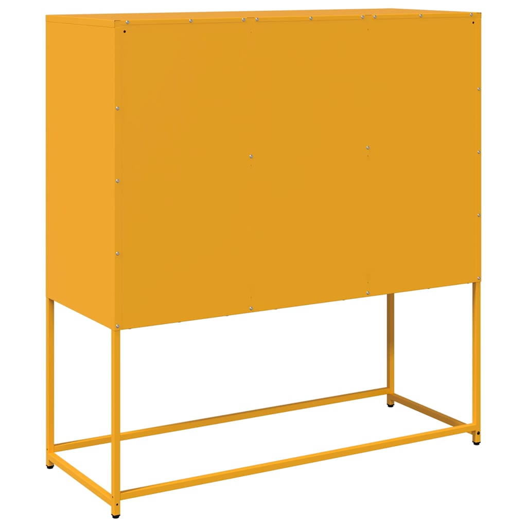 Sideboard Mustard Yellow 100.5x39x107 cm Cold-rolled Steel