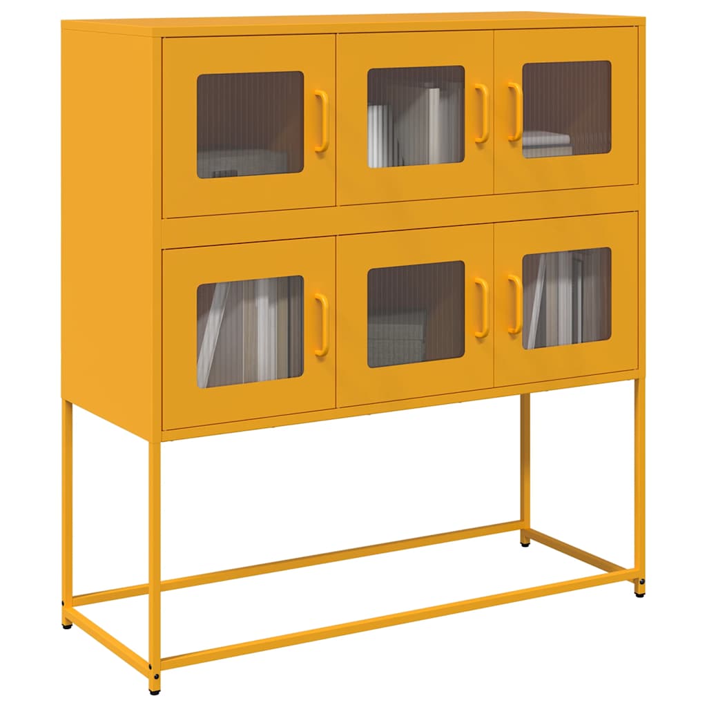 Sideboard Mustard Yellow 100.5x39x107 cm Cold-rolled Steel