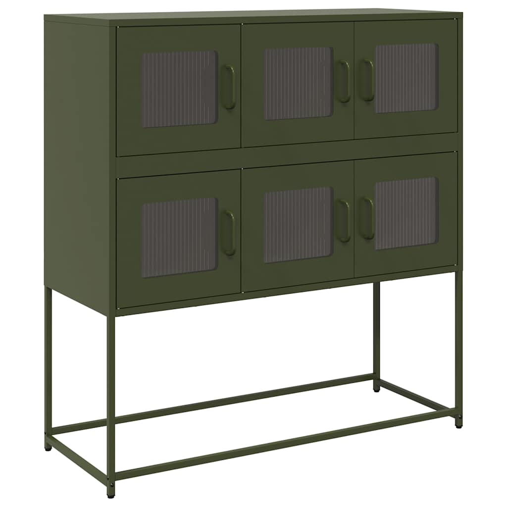 Sideboard Olive Green 100.5x39x107 cm Cold-rolled Steel