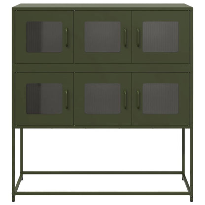 Sideboard Olive Green 100.5x39x107 cm Cold-rolled Steel