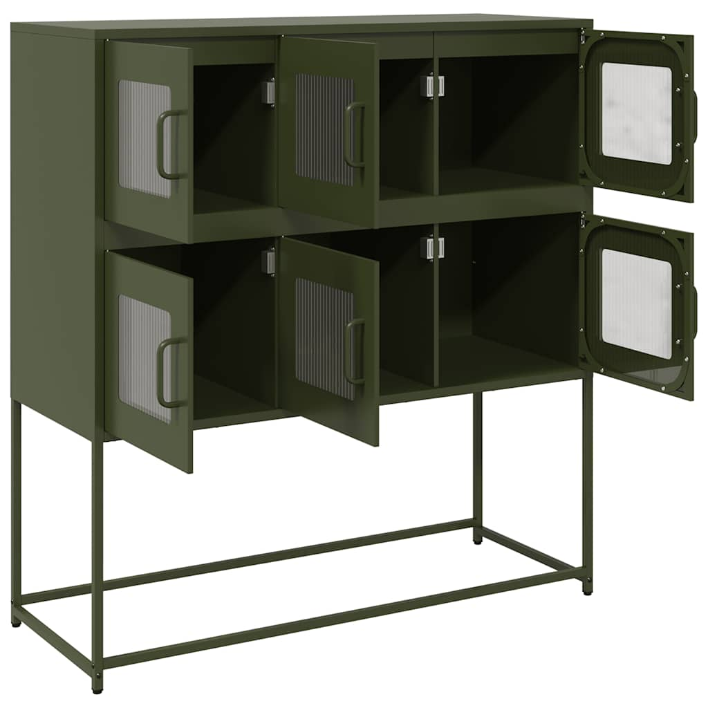 Sideboard Olive Green 100.5x39x107 cm Cold-rolled Steel