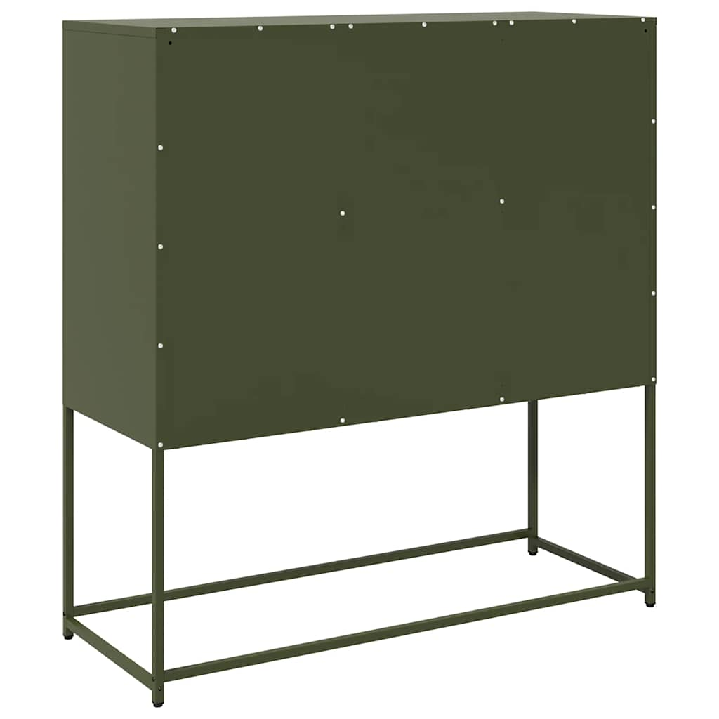 Sideboard Olive Green 100.5x39x107 cm Cold-rolled Steel