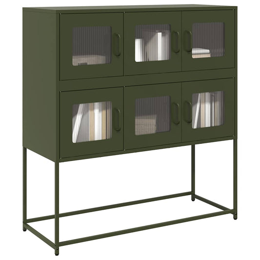 Sideboard Olive Green 100.5x39x107 cm Cold-rolled Steel