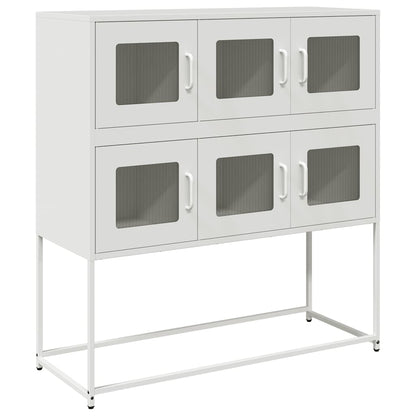 Sideboard White 100.5x39x107 cm Cold-rolled Steel