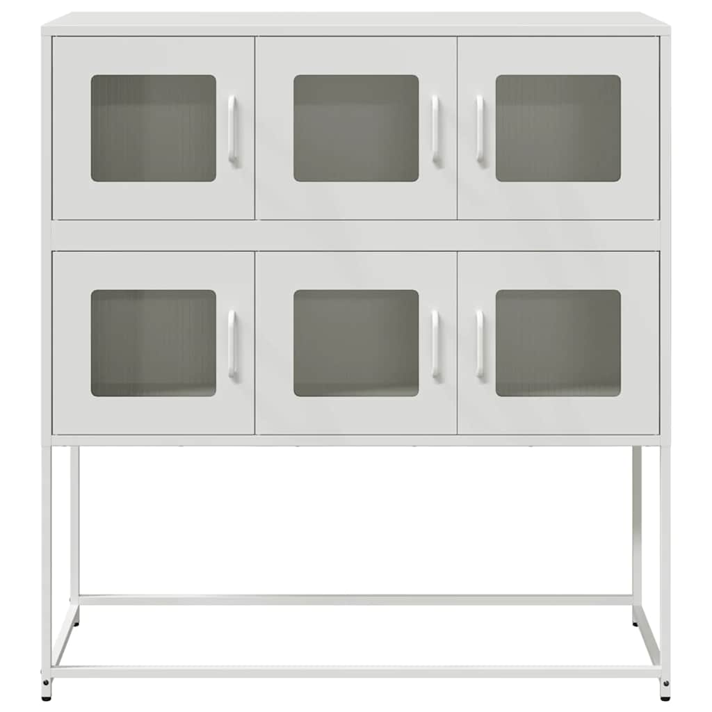 Sideboard White 100.5x39x107 cm Cold-rolled Steel