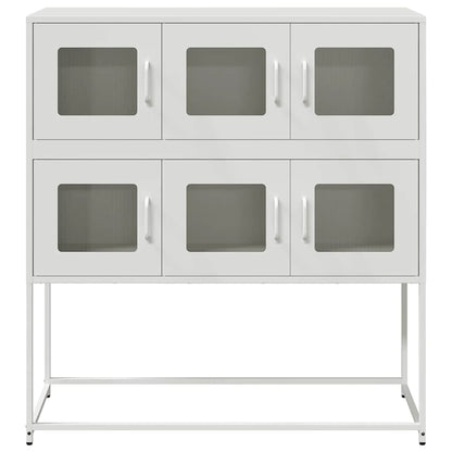 Sideboard White 100.5x39x107 cm Cold-rolled Steel