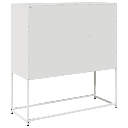 Sideboard White 100.5x39x107 cm Cold-rolled Steel