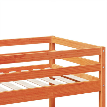 Bunk Bed Wax Brown 80x200 cm Solid Wood Pine