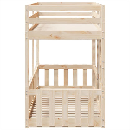 Bunk Bed 75x190 cm Solid Wood Pine