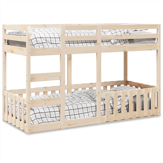 Bunk Bed 75x190 cm Solid Wood Pine