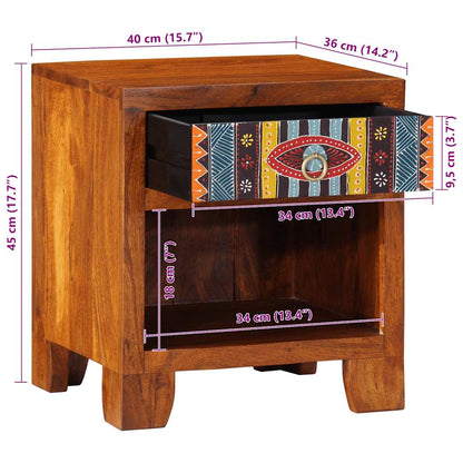 Bedside Cabinet 2 pcs 40x35x45 cm Solid Wood Acacia