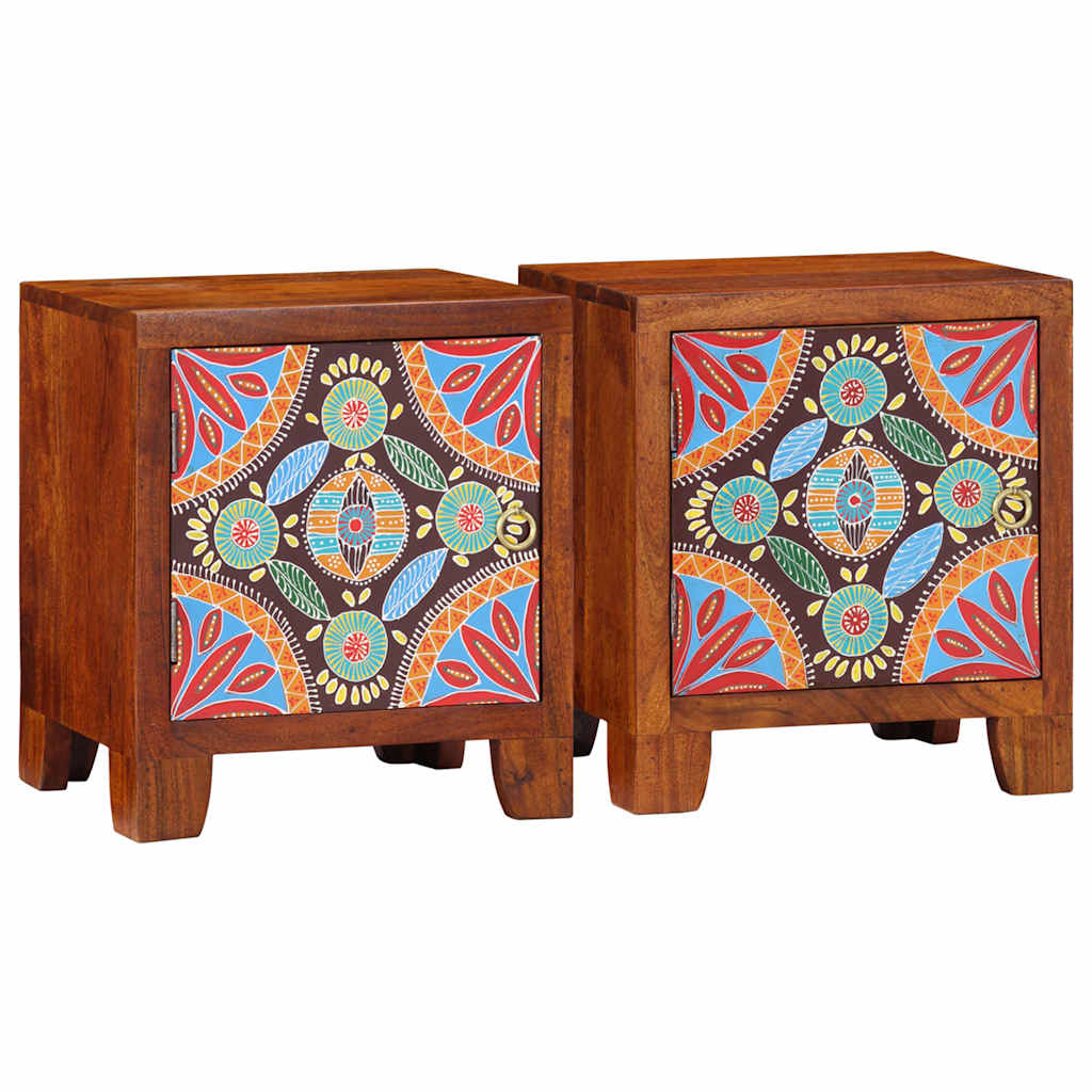 Bedside Cabinet 2 pcs 40x30x45 cm Solid Wood Acacia