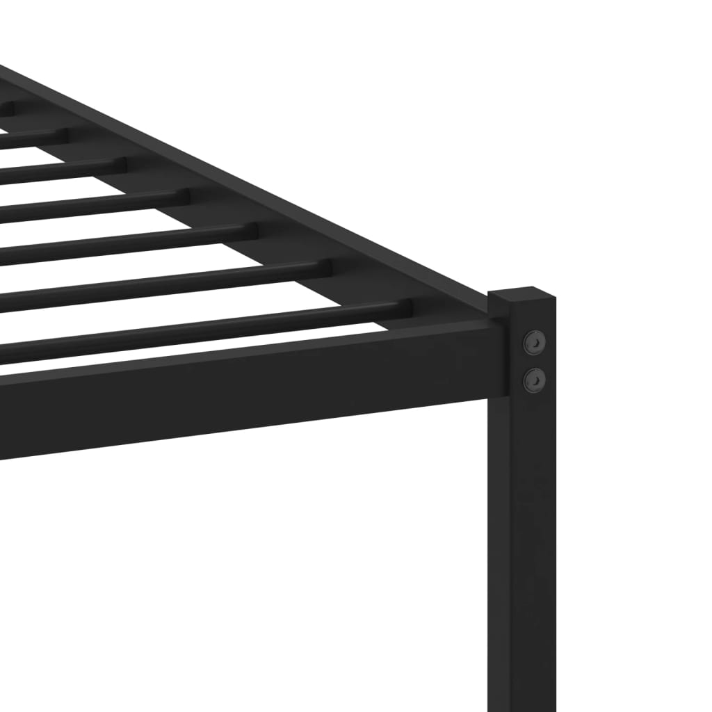 Metal Bed Frame without Mattress Smoked Oak 183x213 cm