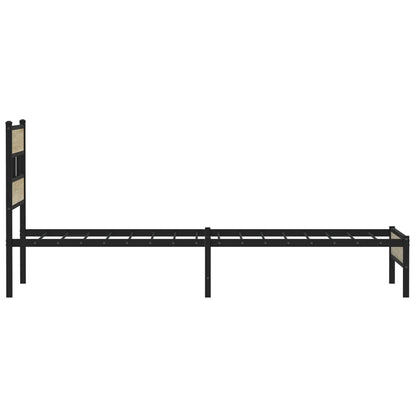 Bed Frame without Mattress Sonoma Oak 107x203 cm Engineered Wood