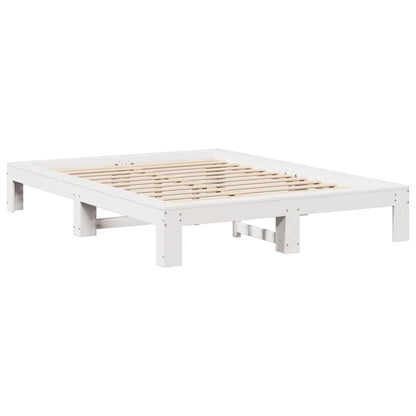Bed Frame without Mattress White 160x200 cm Solid Wood Pine