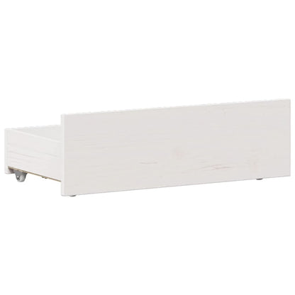 Bed Frame without Mattress with Headboard White 75x190 cm Small Single Solid Wood Pine