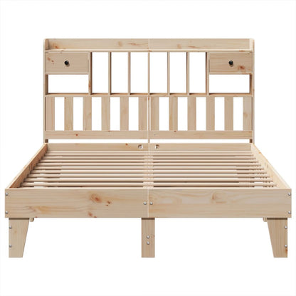 Bed Frame without Mattress 150x200 cm King Size Solid Wood Pine