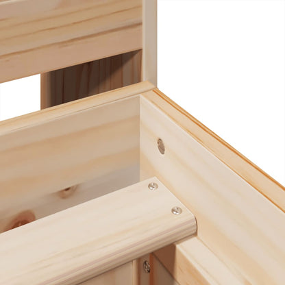 Bed Frame without Mattress 150x200 cm King Size Solid Wood Pine