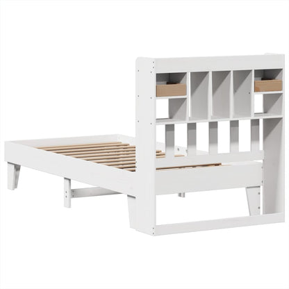 Bed Frame without Mattress White 100x200 cm Solid Wood Pine