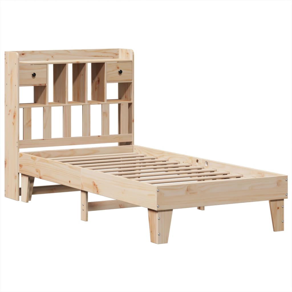 Bed Frame without Mattress 75x190 cm Small Single Solid Wood Pine