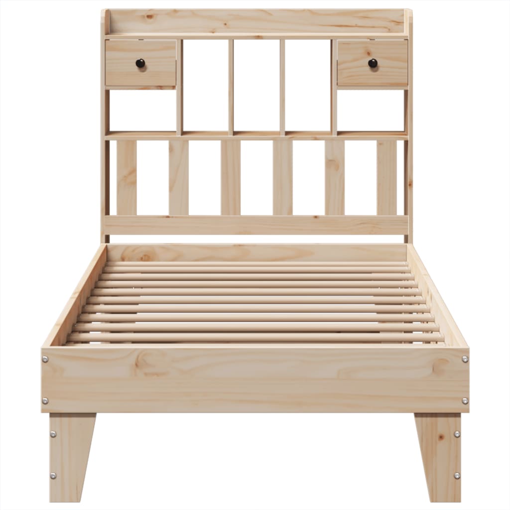 Bed Frame without Mattress 75x190 cm Small Single Solid Wood Pine