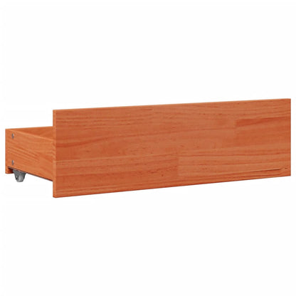 Bookcase Bed without Mattress Wax Brown 180x200 cm Super King Solid Wood Pine