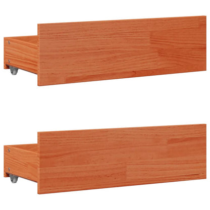 Bookcase Bed without Mattress Wax Brown 180x200 cm Super King Solid Wood Pine