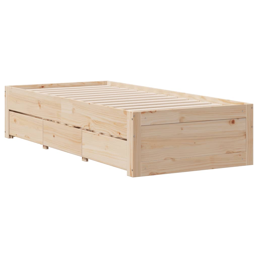 Bookcase Bed without Mattress 75x190 cm Small Single Solid Wood Pine