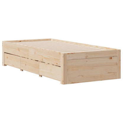 Bookcase Bed without Mattress 75x190 cm Small Single Solid Wood Pine