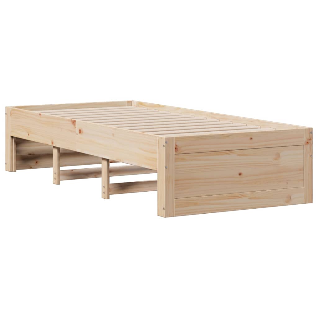 Bookcase Bed without Mattress 75x190 cm Small Single Solid Wood Pine