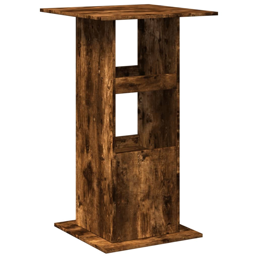 Bar Table with Storage Smoked Oak 60x60x102 cm Engineered Wood