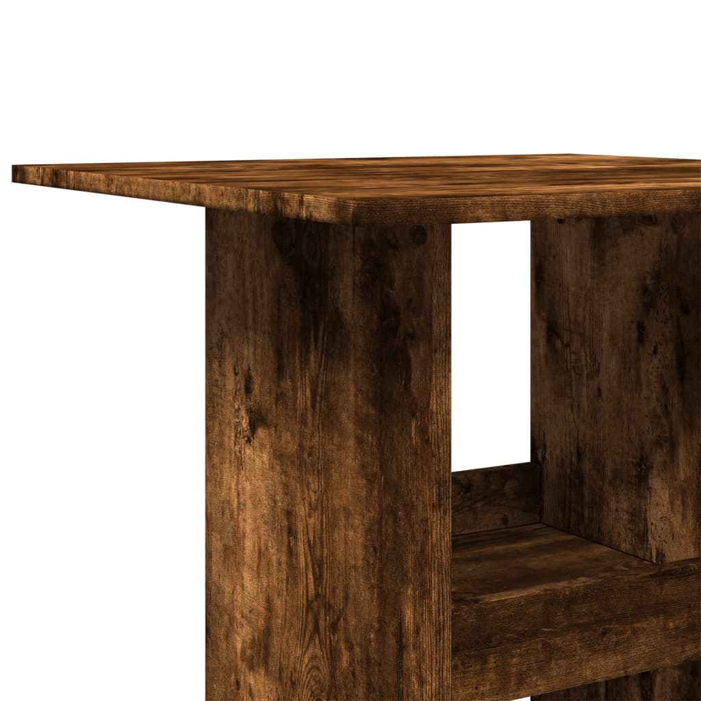 Bar Table with Storage Smoked Oak 60x60x102 cm Engineered Wood