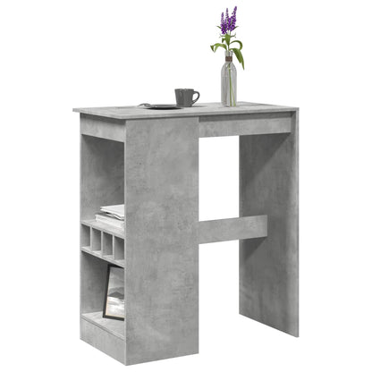 Bar Table with Racks Concrete Grey 90x47.5x103.5 cm Engineered Wood