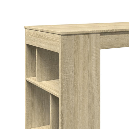 Bar Table with Racks Sonoma Oak 102x50x103.5 cm Engineered Wood