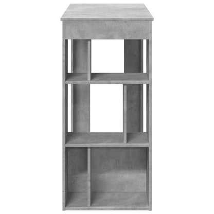 Bar Table with Racks Concrete Grey 102x50x103.5 cm Engineered Wood