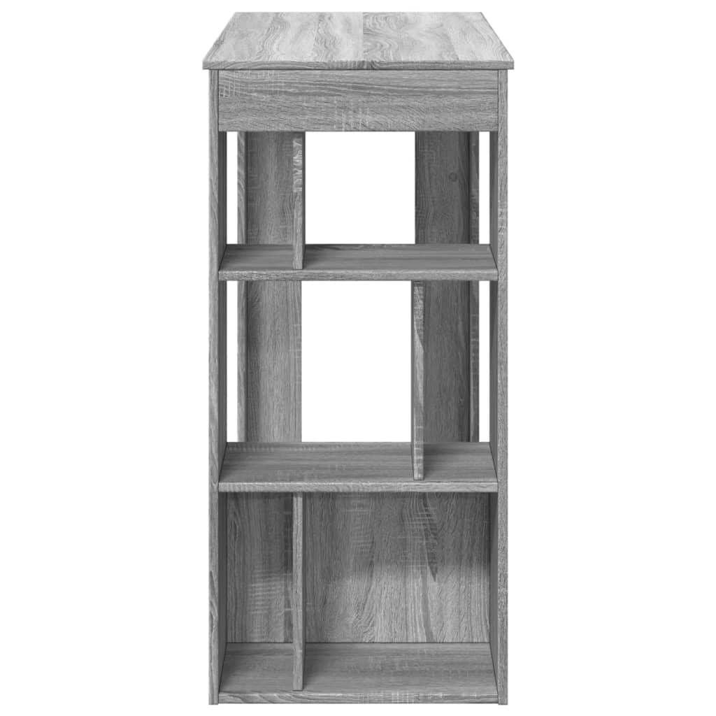 Bar Table with Racks Grey Sonoma 102x50x103.5 cm Engineered Wood