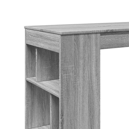 Bar Table with Racks Grey Sonoma 102x50x103.5 cm Engineered Wood