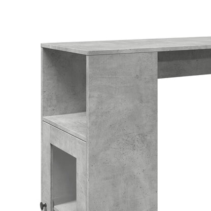 Bar Table with Racks Concrete Grey 101x40x103.5 cm Engineered Wood