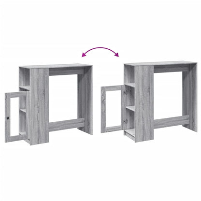 Bar Table with Racks Grey Sonoma 101x40x103.5 cm Engineered Wood