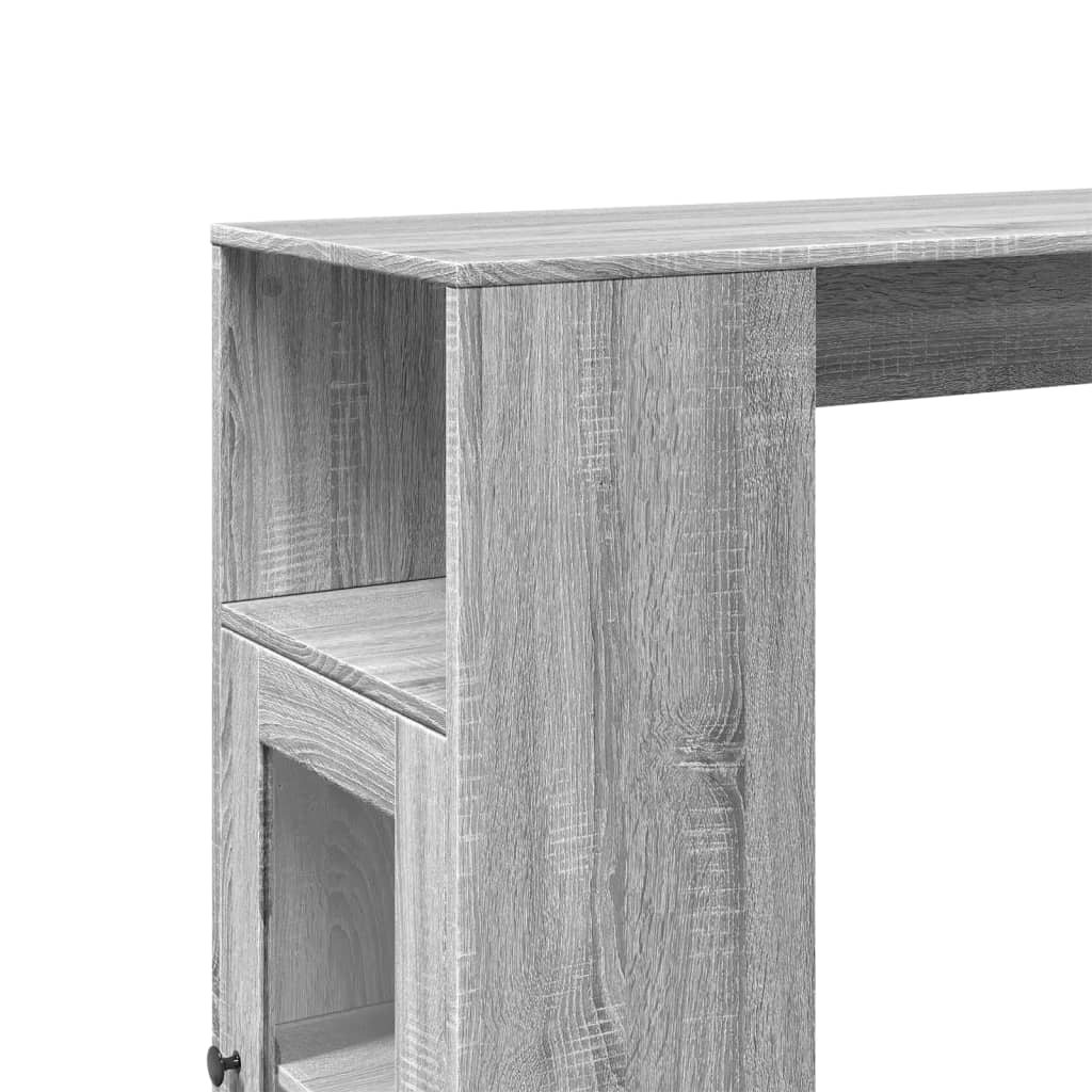 Bar Table with Racks Grey Sonoma 101x40x103.5 cm Engineered Wood