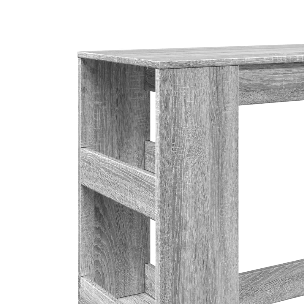 Bar Table with Racks Grey Sonoma 90x40x103.5 cm Engineered Wood