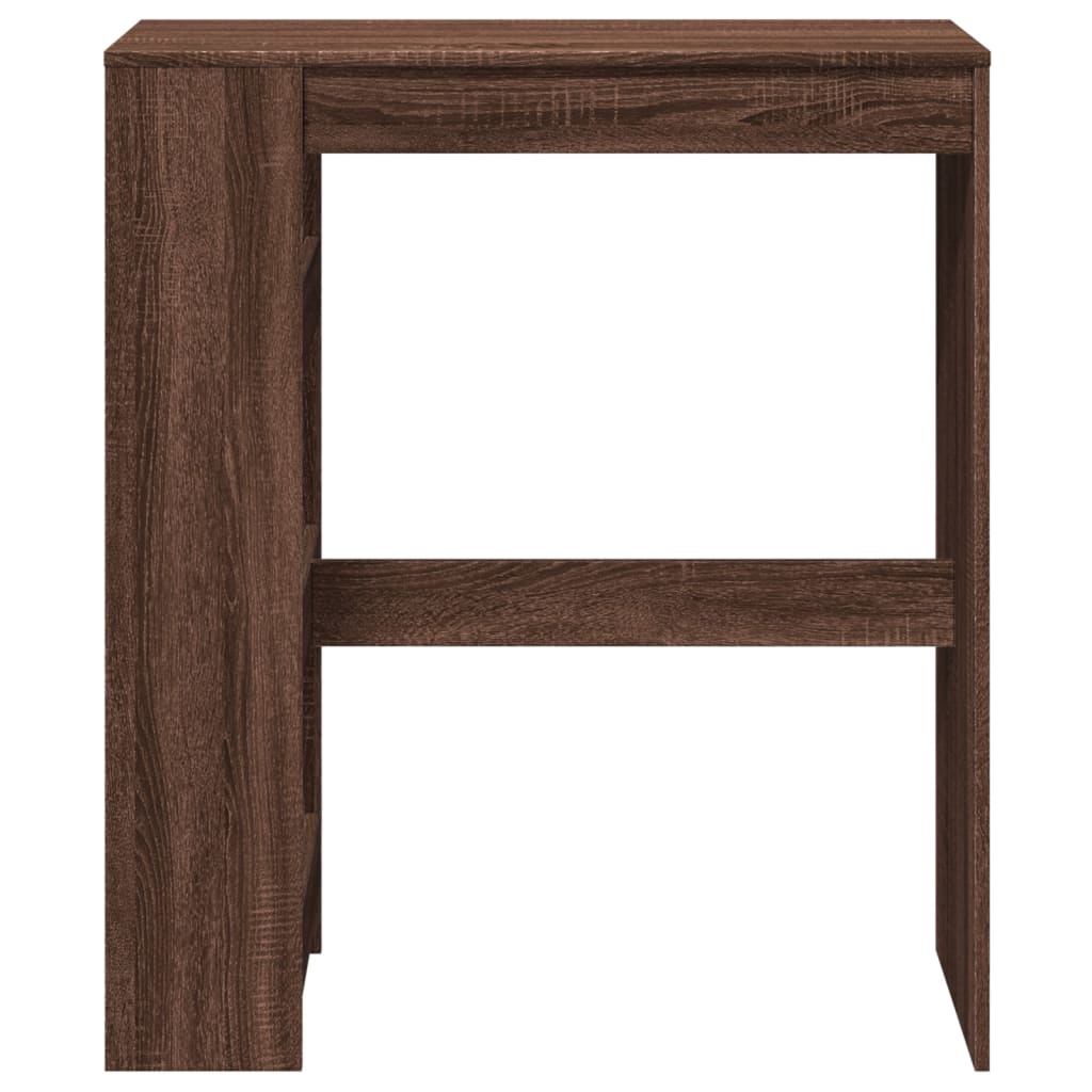 Bar Table with Racks Brown Oak 90x40x103.5 cm Engineered Wood