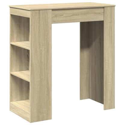 Bar Table with Racks Sonoma Oak 95x47x103.5 cm Engineered Wood