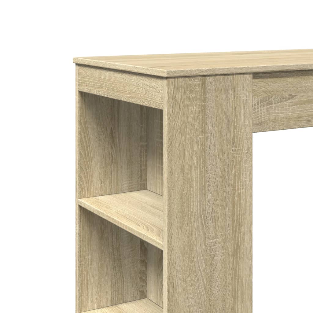 Bar Table with Racks Sonoma Oak 95x47x103.5 cm Engineered Wood