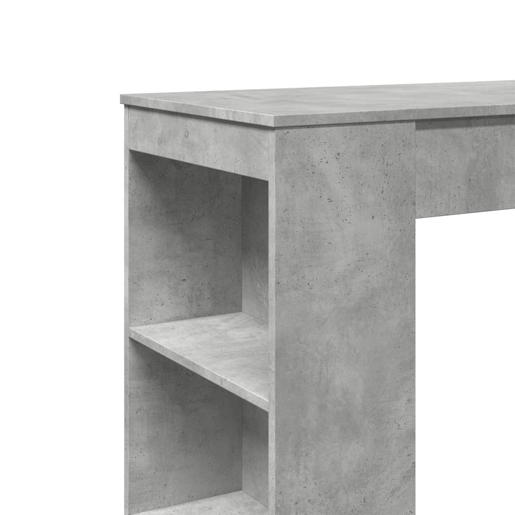 Bar Table with Racks Concrete Grey 95x47x103.5 cm Engineered Wood