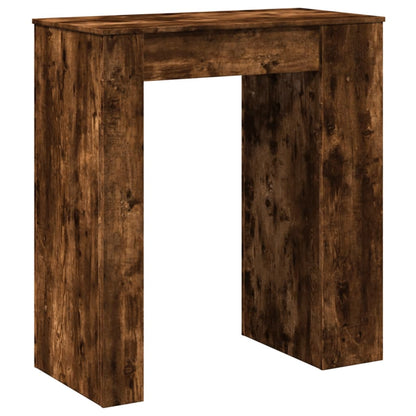 Bar Table with Racks Smoked Oak 95x47x103.5 cm Engineered Wood