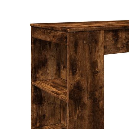 Bar Table with Racks Smoked Oak 95x47x103.5 cm Engineered Wood